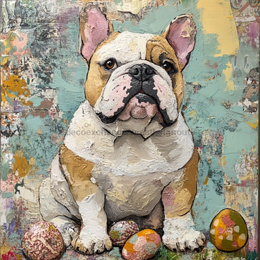 Dog Sign, English Bulldog Sign, DCO-12929, Sign For Wreath, 10x10